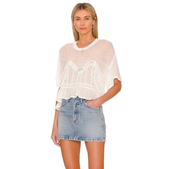 Free People wash army Fall In Love Corset Peplum top in size XS - Picture 2 of 15